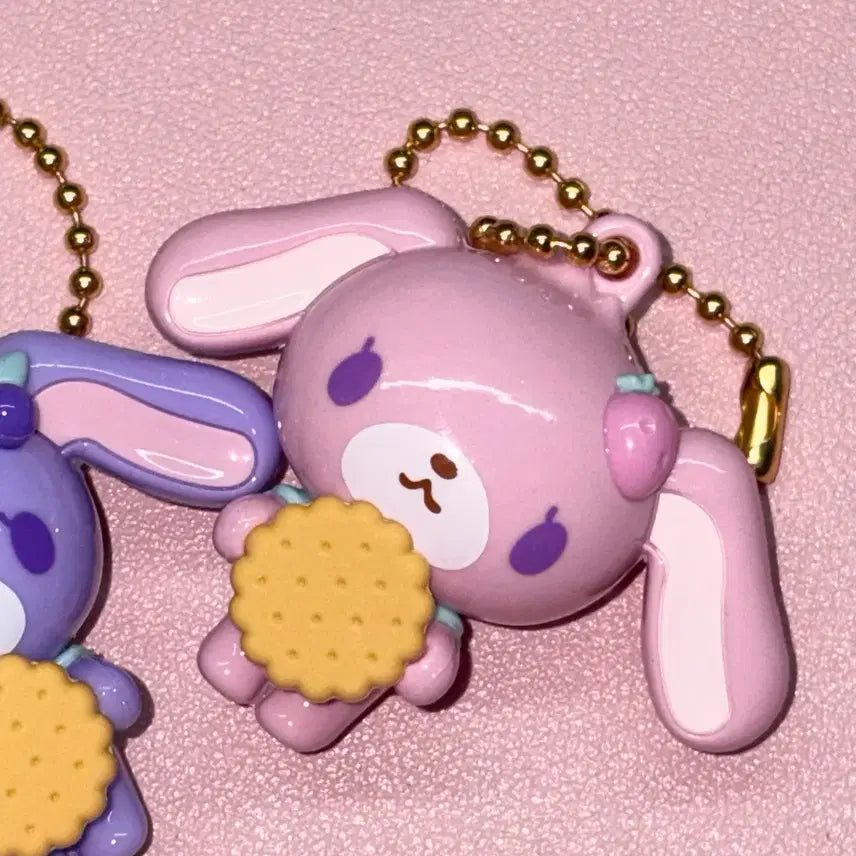 [BUNJANG] Sugar Bunnies Strawberry Usa Biscuit Keyring / 슈가바니즈 스트로베리우사 비스킷 키링