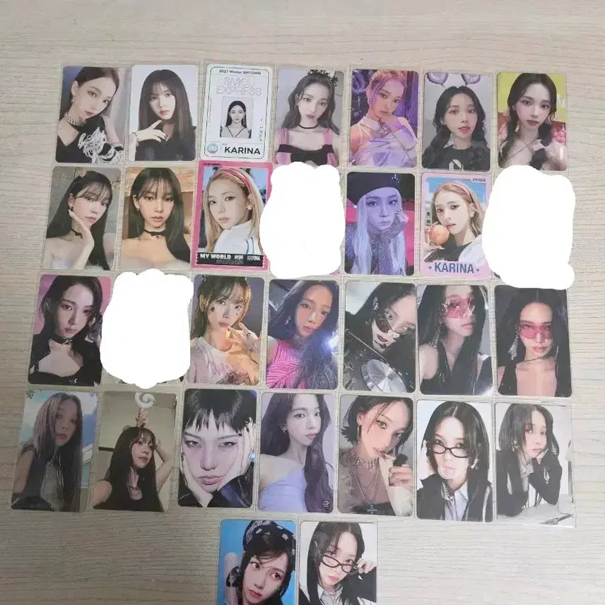 [BUNJANG] Aespa Karina Photocard Bundle Set (28 cards) / 에스파 카리나 포카 양도 일괄 28장