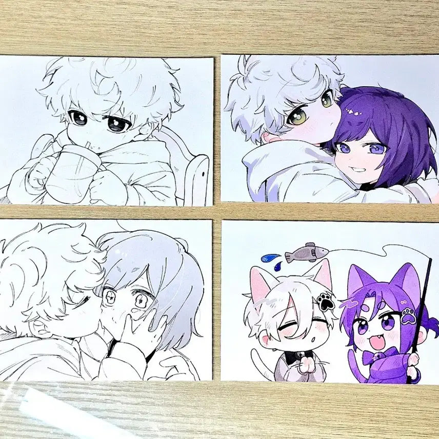 [BUNJANG] Blue Lock Nagi &amp; Reo "Poka" Postcard Set / 블루록 나기레오 프박 엽서 나기세이시로 미카게레오