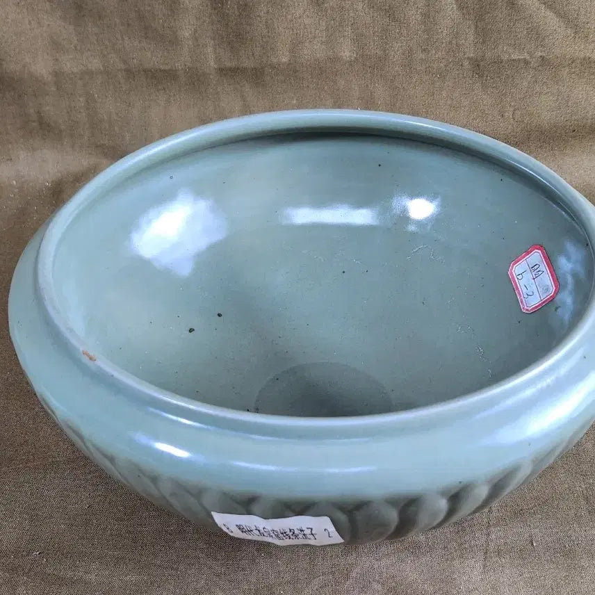[BUNJANG] Ming Dynasty Longquan Celadon Lotus Scroll Bowl / 중국도자 명대 용천요 청자 연판문 대접