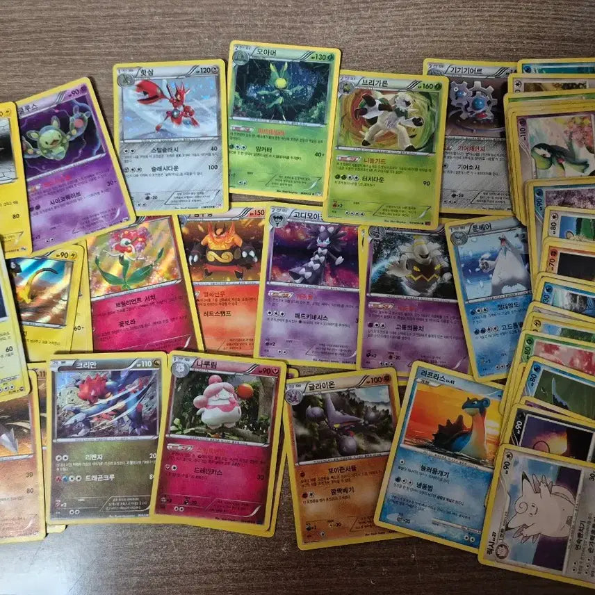 [BUNJANG] Pokemon TCG Rare Cards Bundle (approx. 52 cards) / 포켓몬스터 카드 레어 약52장 (볼트로스, 염무왕, 라프라스, 브리가론)