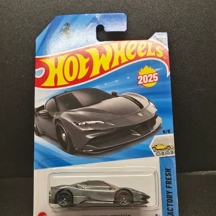 [BUNJANG] Hot Wheels Ferrari SF90 Stradale Gray Diecast Model / 핫휠 페라리 SF90 스트라달레 회색 다이캐스트 미니지티