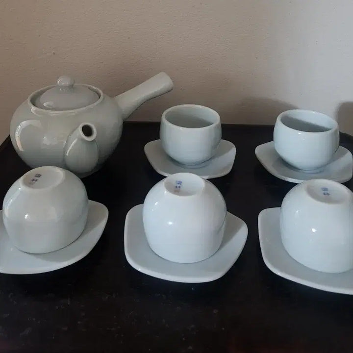 [BUNJANG] Sohrim Lee Seok-hwa Master Celadon Tea Set / 소림 이석화 작가] 순백의 단아함이 깃든 고풍스러운 다기 세트