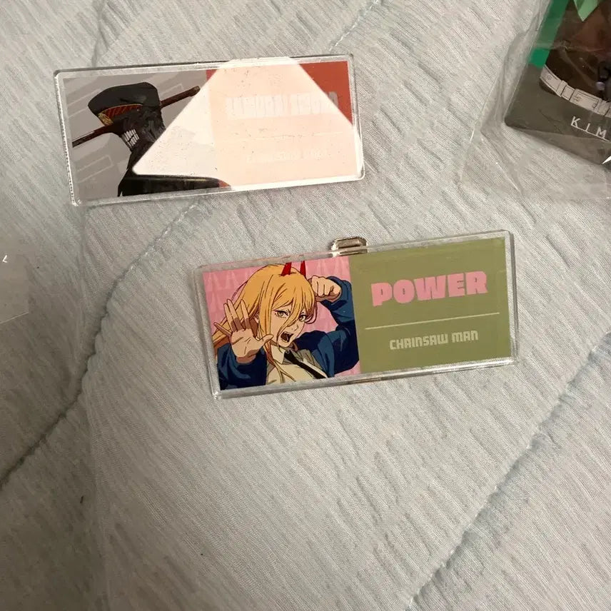 [BUNJANG] Chainsaw Man Power Name Badge Bundle Set (Makima, Denji, Aki, Reze) / 체인소맨 파워 네임 뱃지 일괄 마키마 덴지 아키 레제