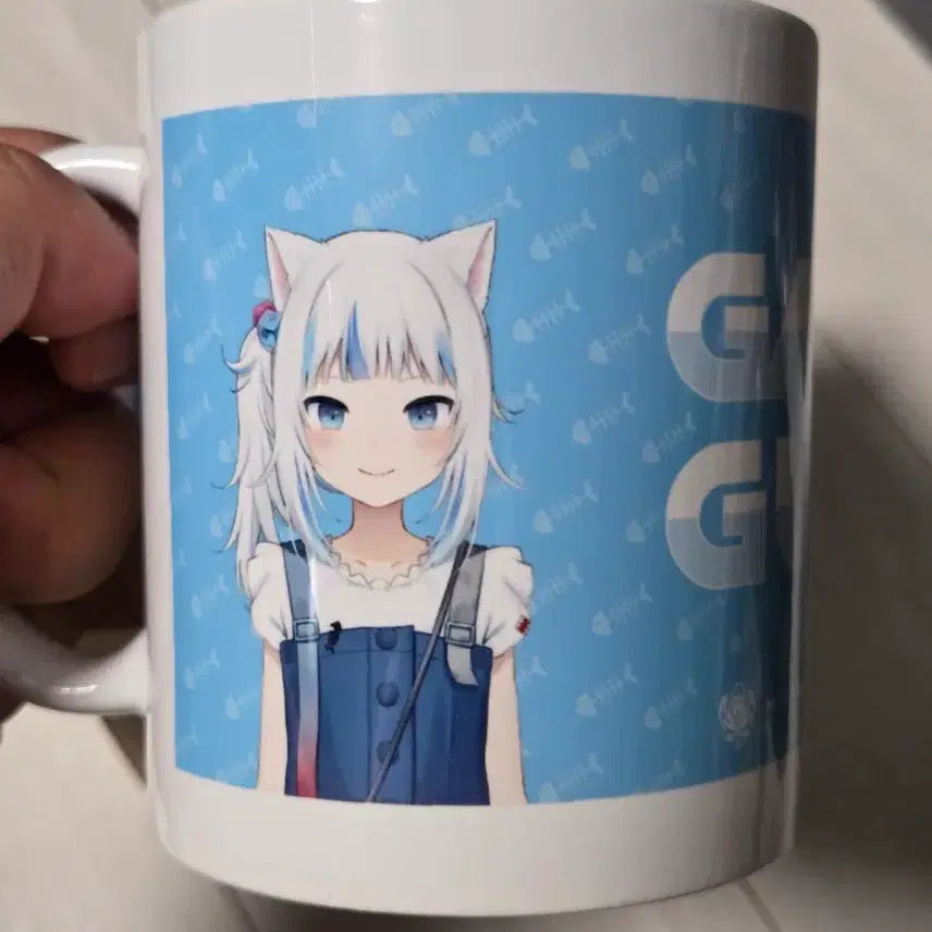 [BUNJANG] Hololive Air Boushi Gura Mug Cup / 홀로라이브 애니플러스 콜라보 가우르 구라 머그컵