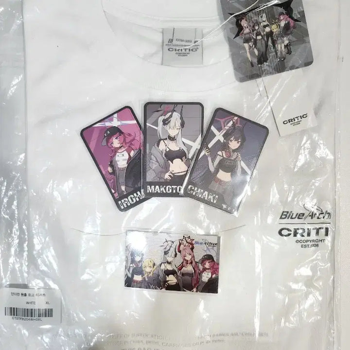 [BUNJANG] Blue Archive Musinsa Manmajeon T-Shirt XL (Sealed) &amp; 4 Photocards / 미개봉) 블루아카이브 무신사 만마전 티셔츠XL 미개봉