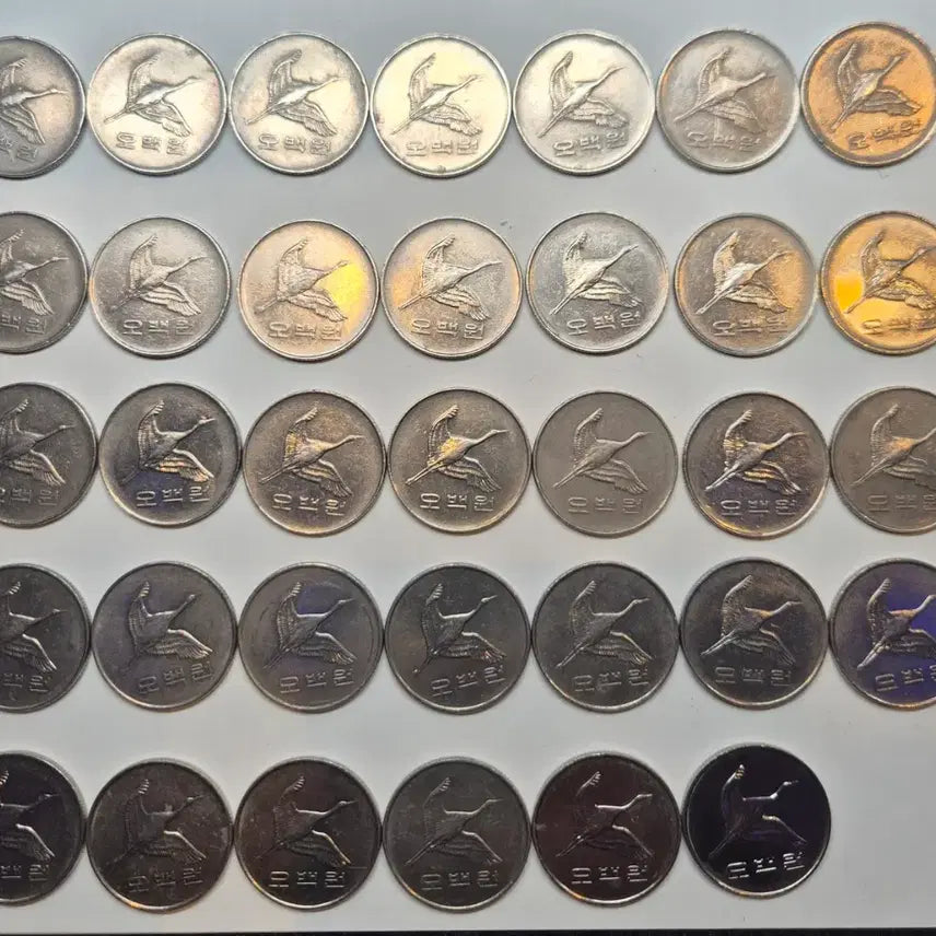 [BUNJANG] 1982-2019 500 Won Coin Bundle Set (34 Types) / 500원 1982~2019년 34종 일괄