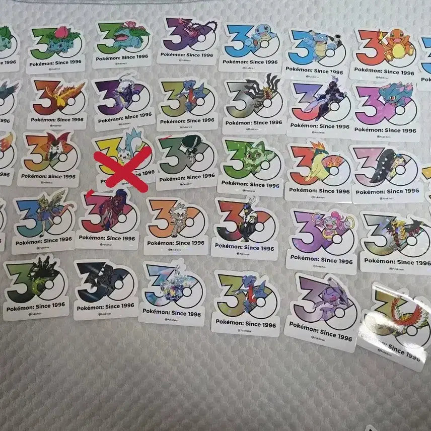 [BUNJANG] Pokemon 30th Anniversary Stickers / 포켓몬 30주년 스티커