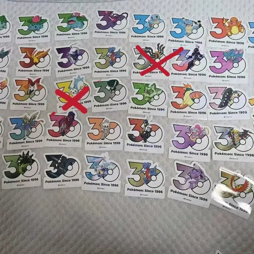 [BUNJANG] Pokemon 30th Anniversary Stickers / 포켓몬 30주년 스티커
