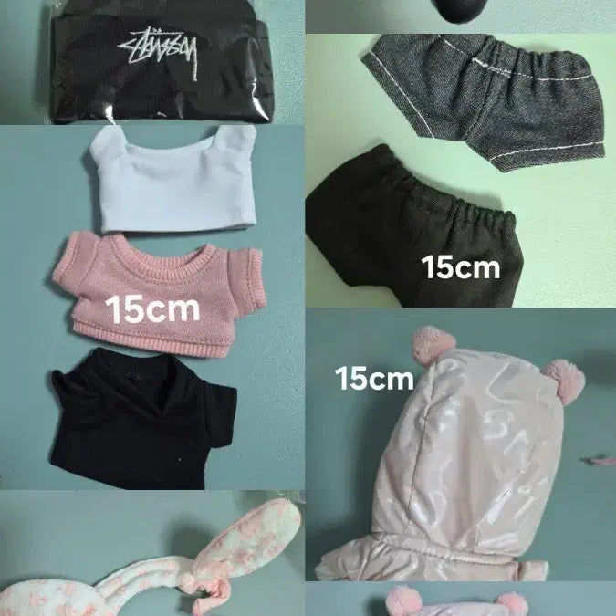 [BUNJANG] 15cm Doll Clothing Set with Beanie, Shoes, and Padded Jacket / 15cm 인형옷 (신발 비니 패딩)
