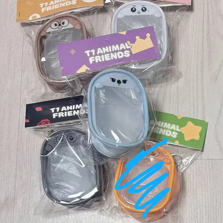 [BUNJANG] T1 Faker Animal Friends Pouch Keyring / T1 티원 도란 페이커 페이즈 케리아 애니멀프렌즈 파우치 키링