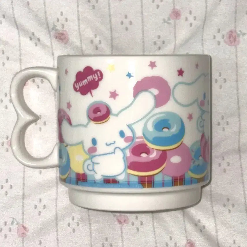 [BUNJANG] Sanrio Cinnamoroll 2008 Donut Ceramic Cup / 고전 2008 시나모롤 도넛 도저기 컵