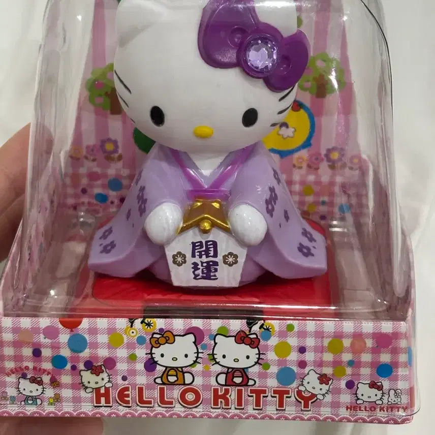 [BUNJANG] Sanrio Kimono Kitty Solar Powered Wobbler / 마지막)기모노키티 노호혼 태양열 고개 흔들흔들