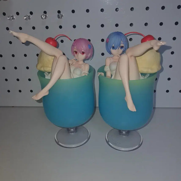 [BUNJANG] Re:Zero Rem Ram Cream Soda Figure Bundle Set / 리제로 렘 람 크림소다 피규어 일괄 세트