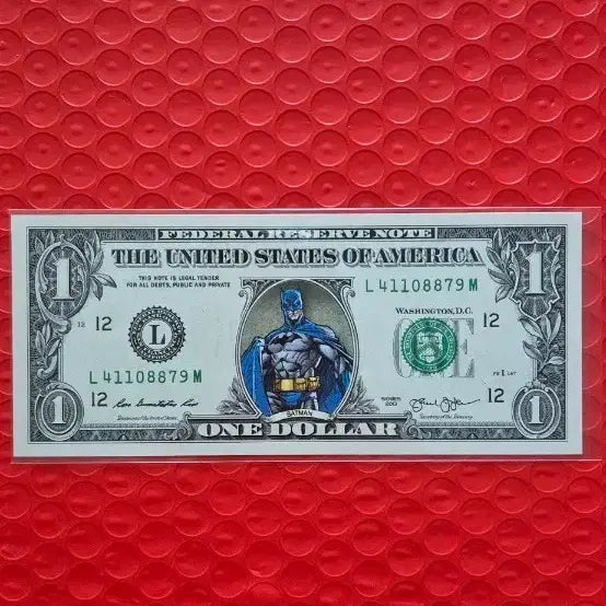 [BUNJANG] Rare Batman Design One Dollar Bill / 원달러 지폐 배트맨 디자인 완전미사용