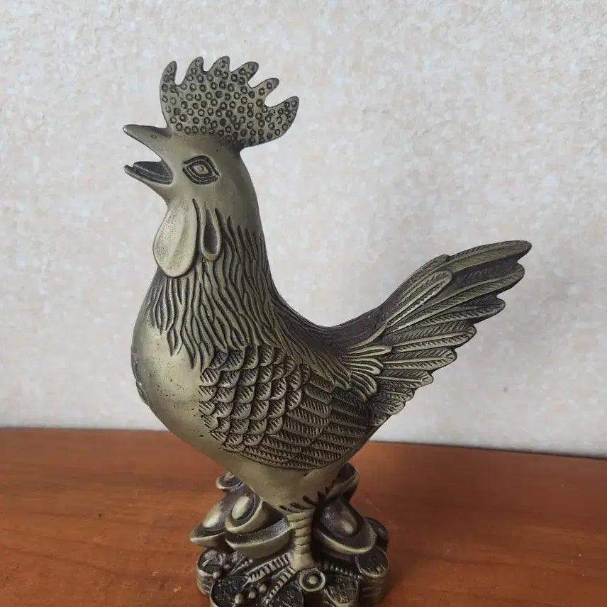 [BUNJANG] Brass Rooster Sculpture / 동 닭 조각상