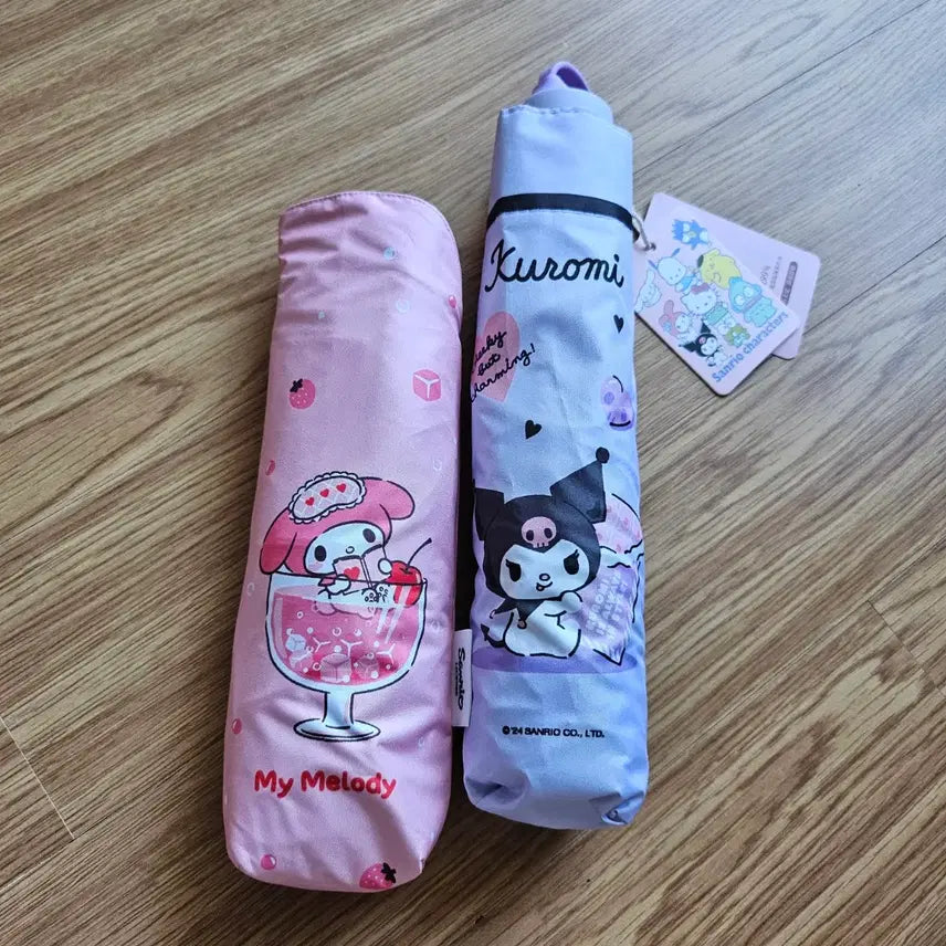[BUNJANG] My Melody &amp; Kuromi 3-Tier Folding Umbrella Bundle Set / 마이멜로디 쿠로미 3단 우양산 일괄