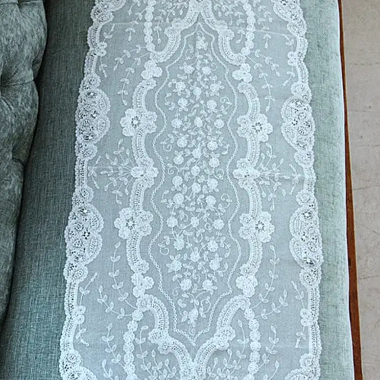 [BUNJANG] Antique Brussels Princess Lace Runner / 앤틱 최상의 컨디션과 화려한 자수의 브뤼셀 벨지움 브뤼셀 프린세스레이스