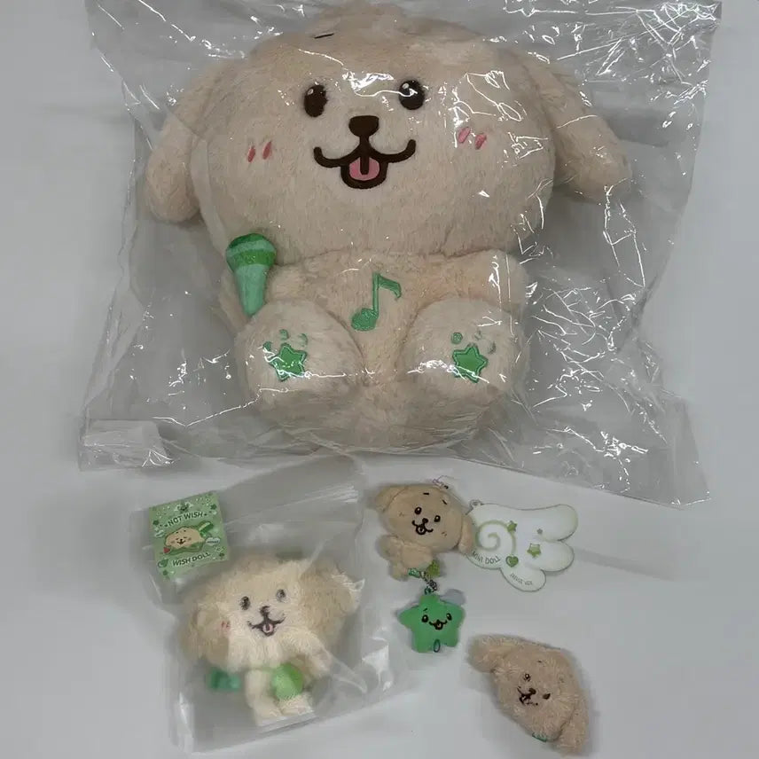 [BUNJANG] NCT WISH Jaehee 30cm Daengdiver Mini Doll Fandom Light Keyring Bundle Set / 엔시티위시 재희 댕트리버 30cm 오리지널위시돌 미니돌 팬라이트 키링 일괄 양도