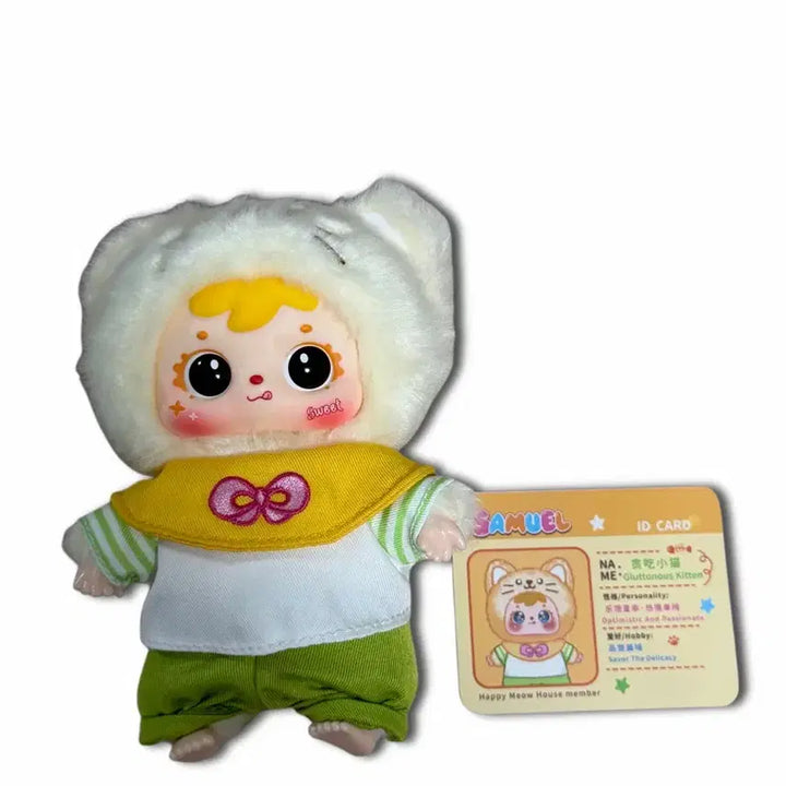 [BUNJANG] Samuel Happy Cat House Cat Doll Keychain (Yellow/Two Eyes) / 사무엘 행복한 고양이집 (노랑/투눈) 인형 키링