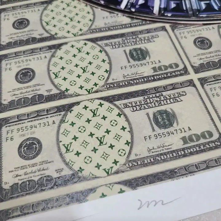 [BUNJANG] DEATH NYC Rolex Daytona Rainbow x Louis Vuitton Dollar Silk Screen Print / 20장한정 DEATH NYC 로렉스 레인보우 루이비통 달러 팝아트 판화