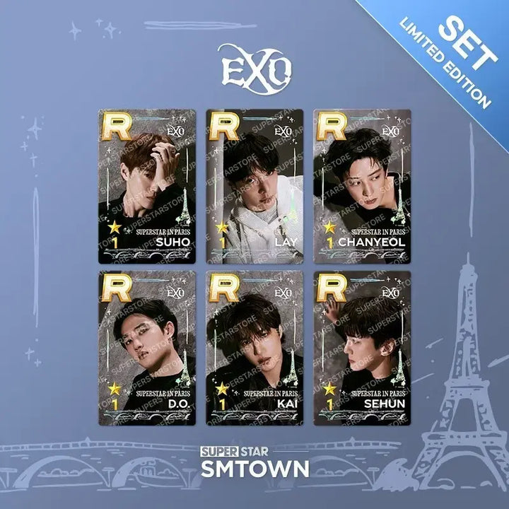 [BUNJANG] EXO Superstar SM Paris Lucky Draw Photocard Set / 엑소 exo 슈스엠 포카 세트