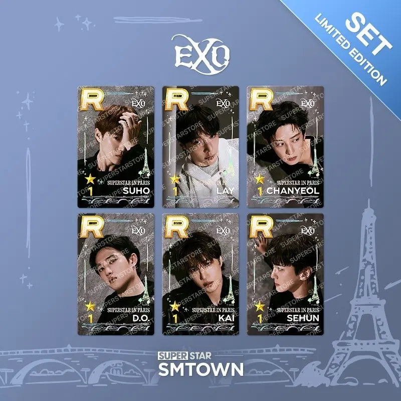 [BUNJANG] EXO Superstar SM Paris Lucky Draw Photocard Set / 엑소 exo 슈스엠 포카 세트