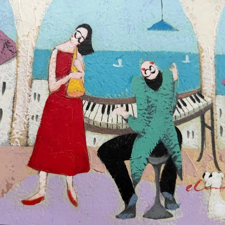 [BUNJANG] Choo Mi-hyun Western Painting "Lovers" / 서양화 연인 추미현작