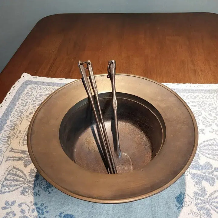 [BUNJANG] Vintage Brass Brazier Set - Medium / 빈티지 황동 화로세트  중형