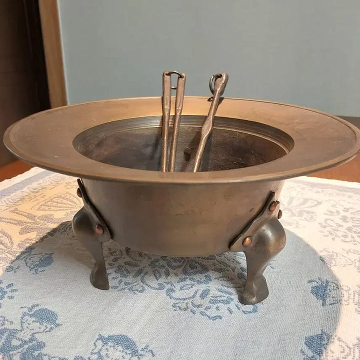 [BUNJANG] Vintage Brass Brazier Set - Medium / 빈티지 황동 화로세트  중형