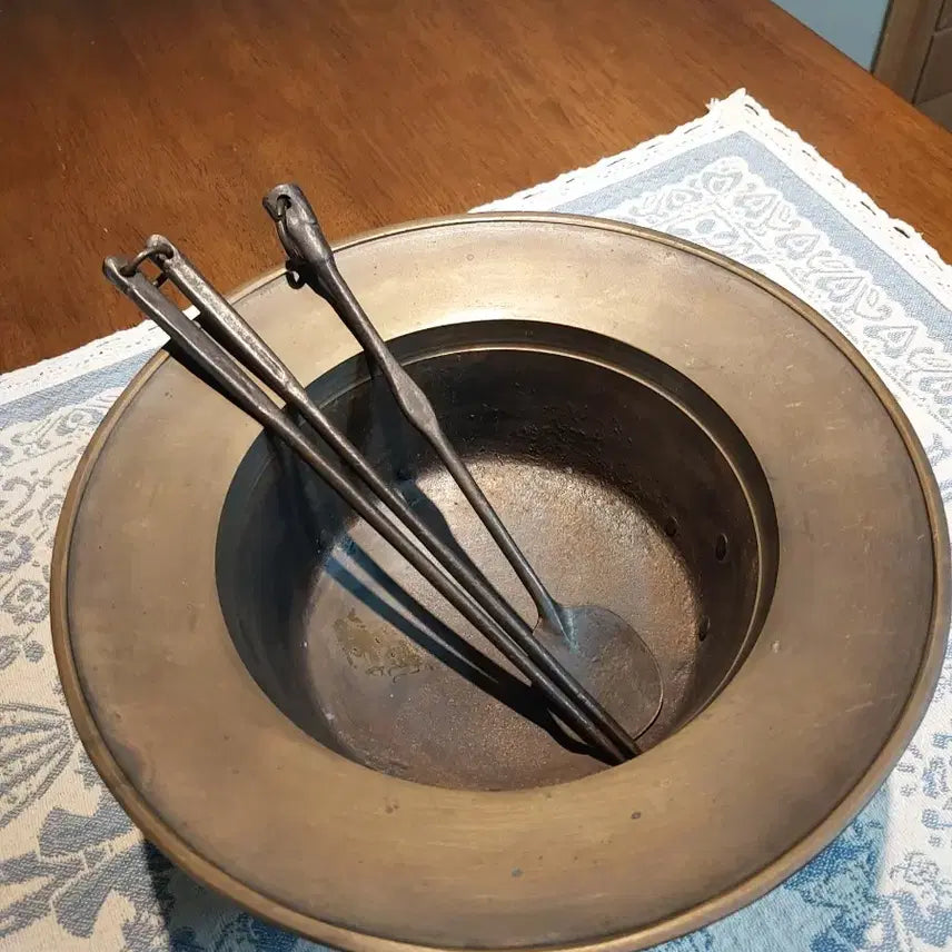 [BUNJANG] Vintage Brass Brazier Set - Medium / 빈티지 황동 화로세트  중형