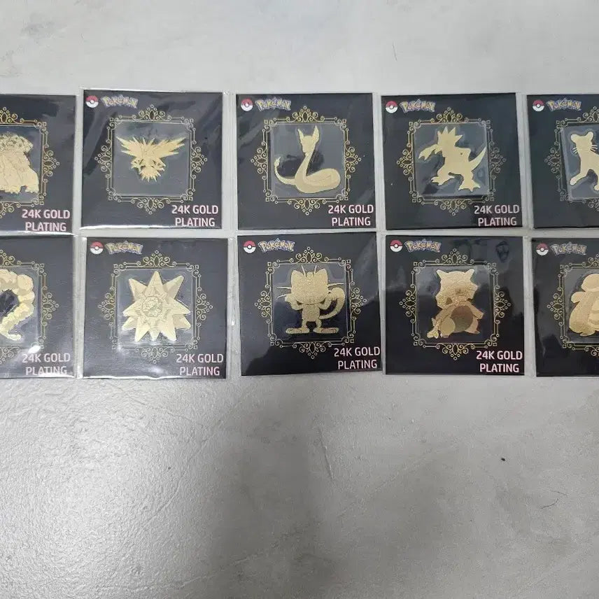 [BUNJANG] Pokemon 24k Stickers Bundle Set (10 pcs) / 포켓몬 24k 띠부씰 10장 일괄만 판매 해요