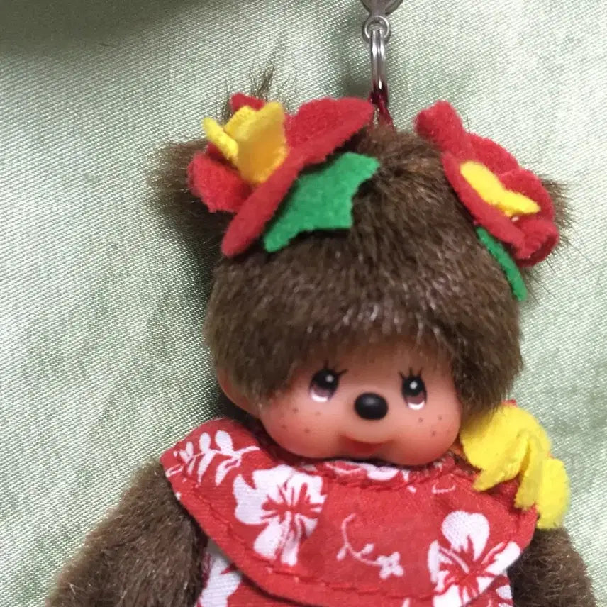 [BUNJANG] Hawaiian Monchhichi Mini Keychain Strap / 하와이안 몬치치 미니 키링 스트랩