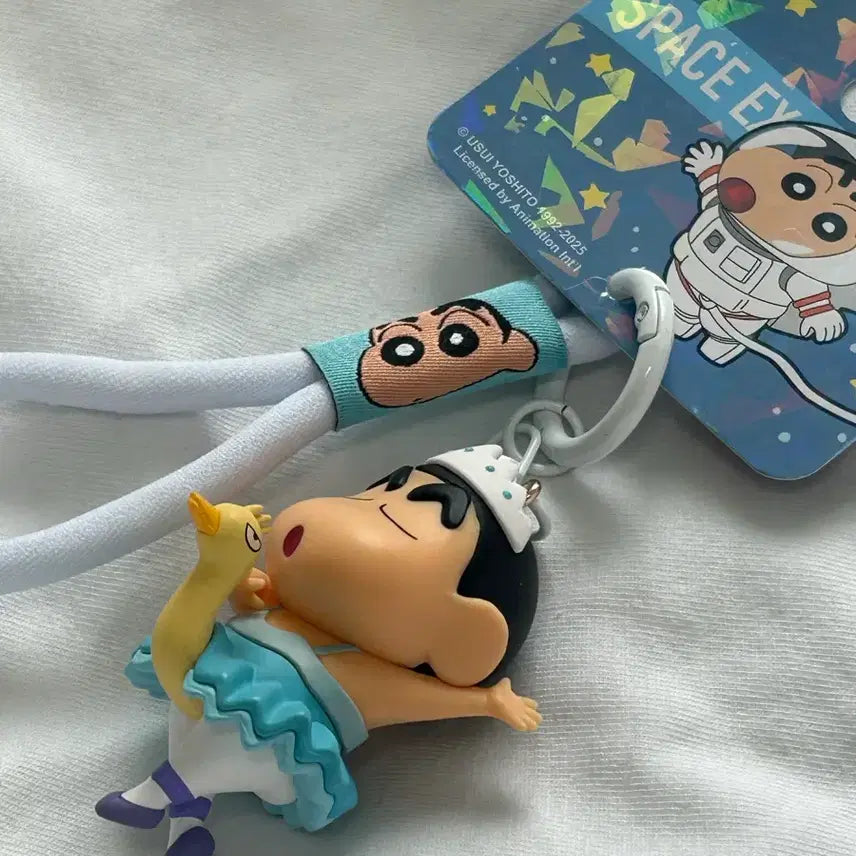 [BUNJANG] Crayon Shin-chan Ballerina Costume Figure Strap Keychain / 택0,새상품) 짱구 발레리나 코스튬 피규어 스트랩 키링