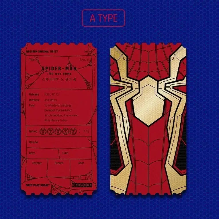 [BUNJANG] Spider-Man: No Way Home Original Ticket Set / 스파이더맨 노웨이홈 오티 스파이더맨 노웨이홈 오리지널 티켓
