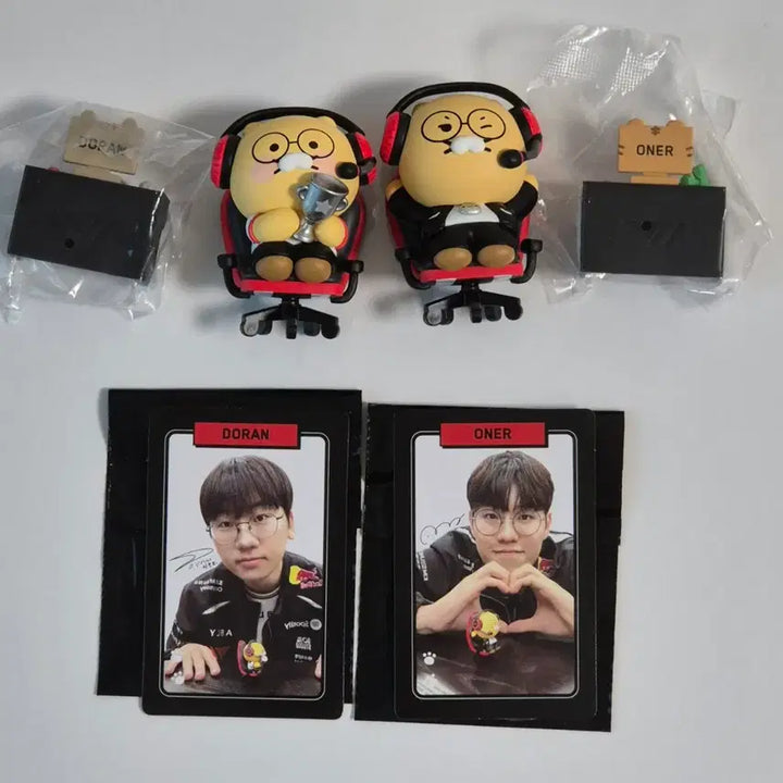 [BUNJANG] T1 Faker Chunsiki Doran Oner Figure Bundle Set / T1 티원 춘식이 도란 doran + 오너 oner 피규어 포카 판매