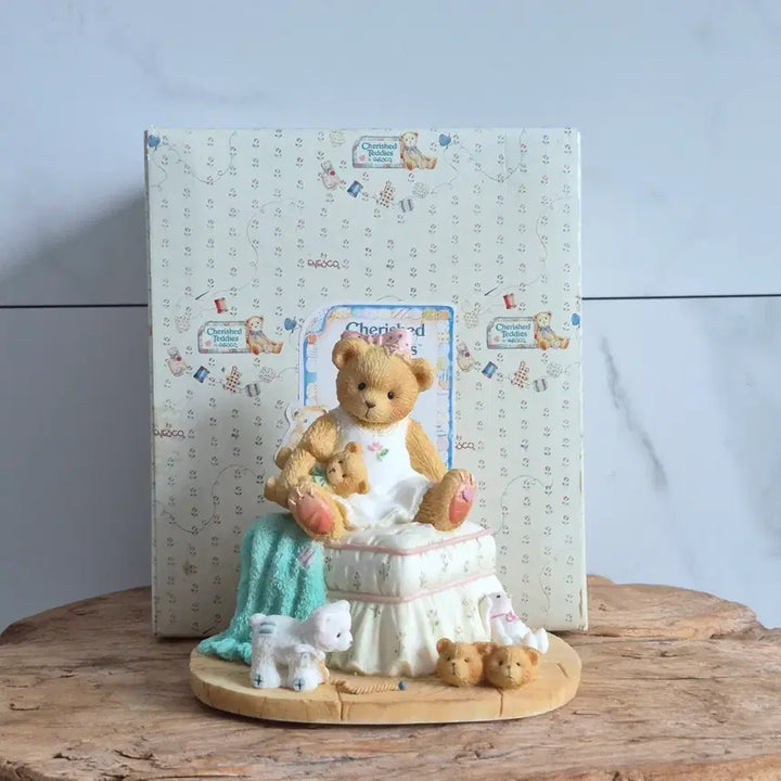 [BUNJANG] Enesco Cherished Teddies Vintage Music Box Figurine / 체리쉬드테디즈 테디베어 빈티지피규어 빈티지오르골 체리쉬드오르골 에네스코