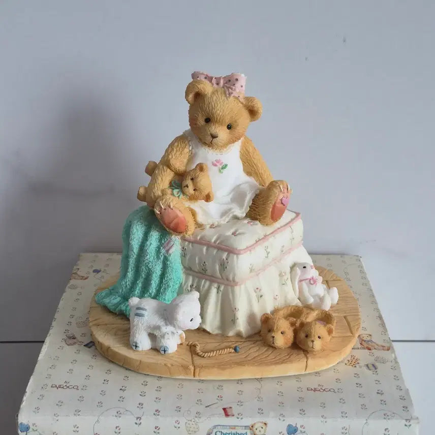 [BUNJANG] Enesco Cherished Teddies Vintage Music Box Figurine / 체리쉬드테디즈 테디베어 빈티지피규어 빈티지오르골 체리쉬드오르골 에네스코