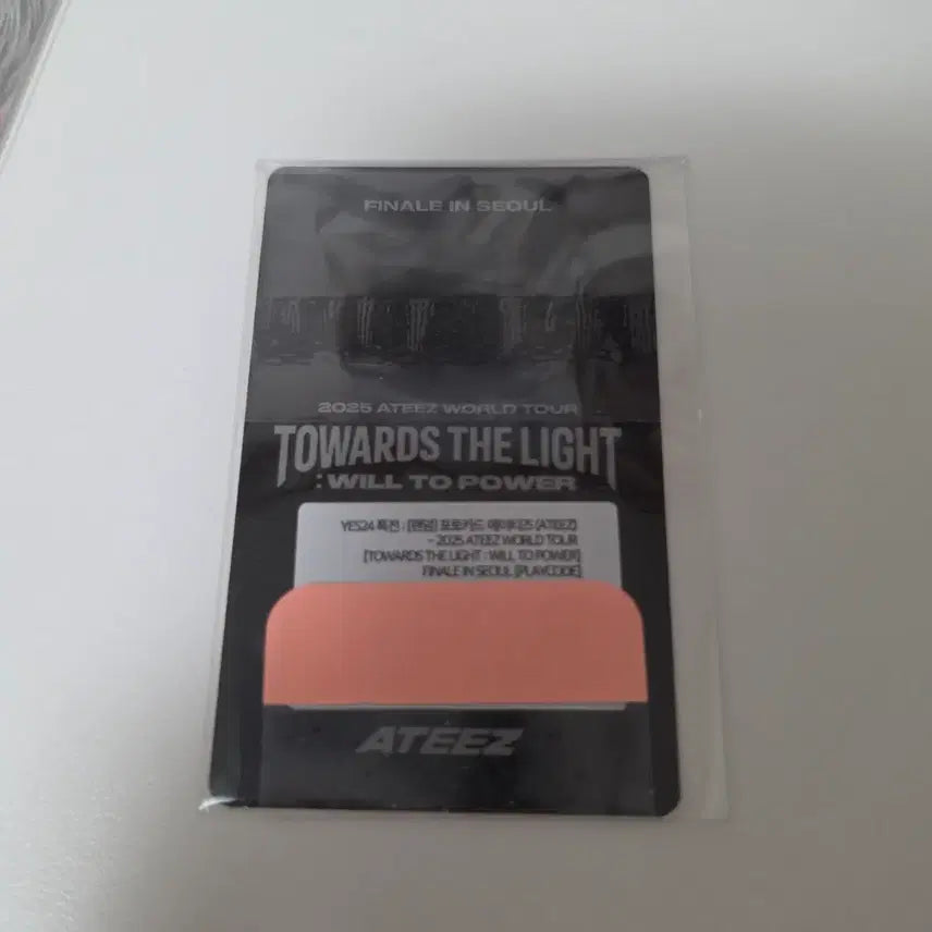 [BUNJANG] ATEEZ Hongjoong TOWARDS THE LIGHT: WILL TO POWER DVD PLAYCODE Yes24 POB / 에이티즈 홍중 포카 TOWARDS THE LIGHT 플레이코드  특전