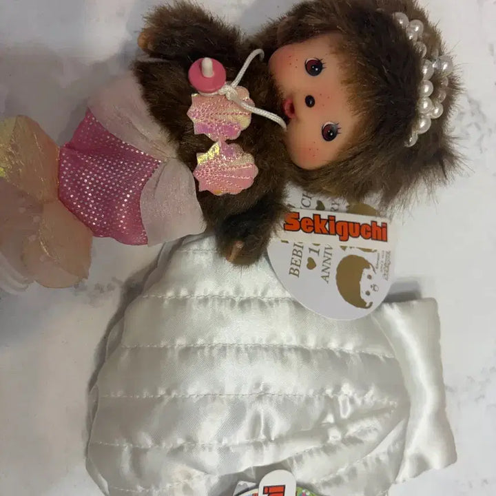 [BUNJANG] Vintage Monchhichi Pearl Mermaid Baby Cici Clam Set / 진주 인어 베비치치 조개 일괄 세트 몬치치