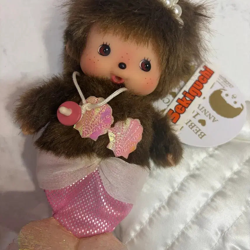 [BUNJANG] Vintage Monchhichi Pearl Mermaid Baby Cici Clam Set / 진주 인어 베비치치 조개 일괄 세트 몬치치