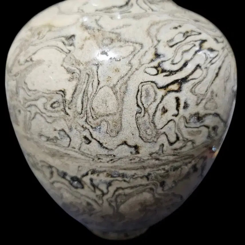 [BUNJANG] Chinese Celadon Porcelain Yulien Moon Okhochun Vase / 중국도자기 연리문 옥호춘반구병
