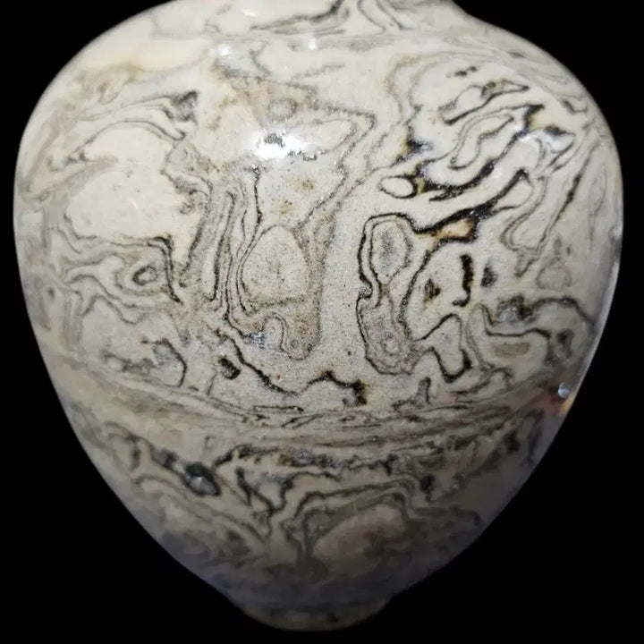 [BUNJANG] Chinese Celadon Porcelain Yulien Moon Okhochun Vase / 중국도자기 연리문 옥호춘반구병
