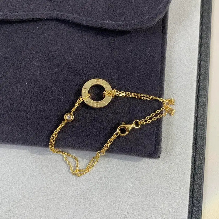 [BUNJANG] Cartier Love Screw Diamond Bracelet Gold-Tone Unisex Couple / 고급스러운 골드 톤 까르띠에 LOVE 나사 다이아 팔찌 남녀 커플용