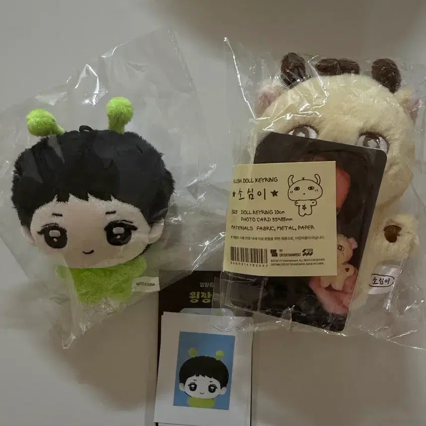 [BUNJANG] Park Jihoon "So-sim-i" &amp; "Wing-jjang-i" Plush Dolls Bundle Set (Sealed) / 박지훈 소심이 윙짱이 인형 미개봉 일괄 양도