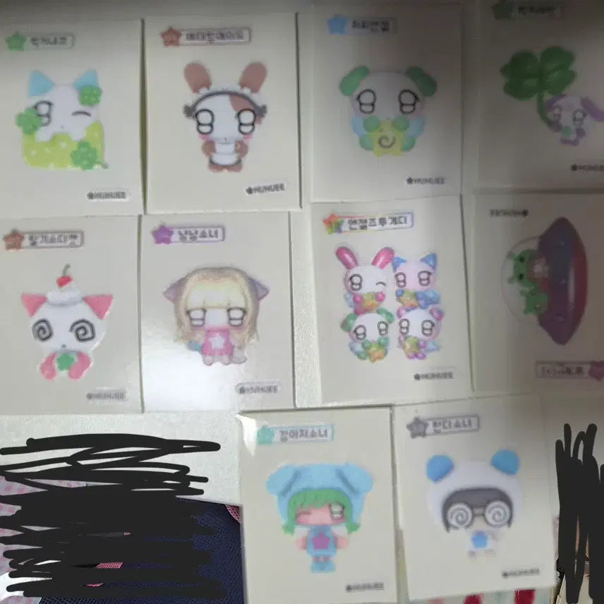 [BUNJANG] Hoohooee Sb-Seal Bundle Set (10 Types) / 후후이 띠부씰 일괄 판매 (10종 띠부띠부씰)
