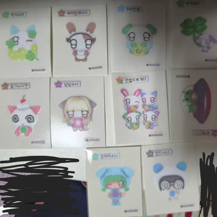 [BUNJANG] Hoohooee Sb-Seal Bundle Set (10 Types) / 후후이 띠부씰 일괄 판매 (10종 띠부띠부씰)
