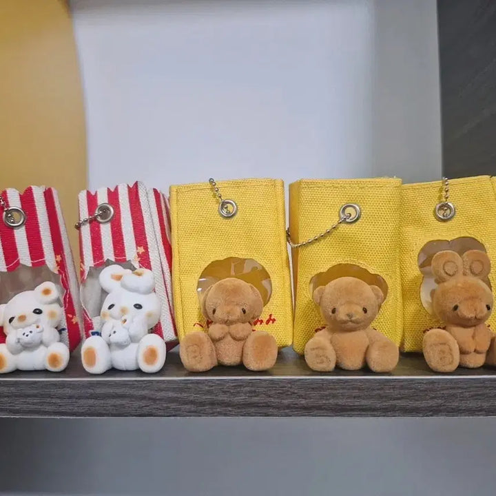 [BUNJANG] Toy Box Resident Mascot Castella/Popcorn Floppy Gacha Set (5 Types, Bundle Set) / 장난감 상자 주민 마스코트 카스테라/팝콘 플로피 가챠 5종(일괄)