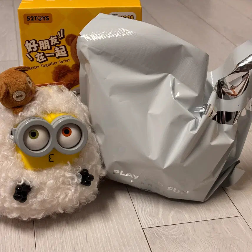 [BUNJANG] 52TOYS Minions Bob &amp; Tim Bubble Bath Time Doll Keychain (Sealed) / 52TOYS BOB TIM 미니언즈 밥앤팀 인형 키링(미개봉)