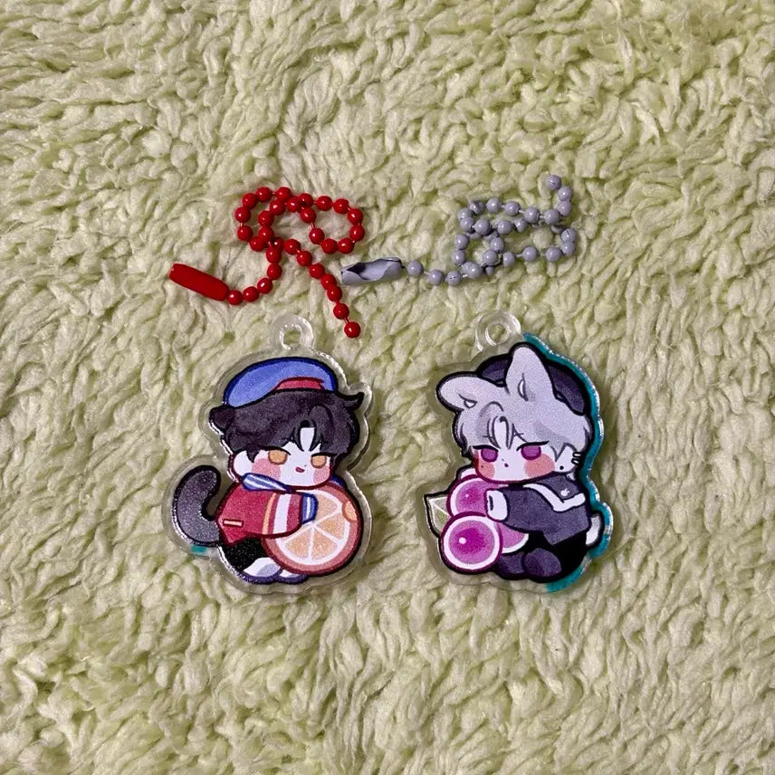 [BUNJANG] Demutjuns Maknaez Cha Yujin Kim Raebin Acrylic Keyring Set / 데못죽 춘봉님 막내즈 차유진 김래빈 아크릴 키링 세트